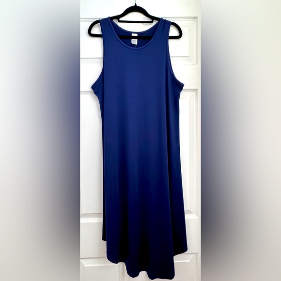 west loop Dresses & Skirts - West Loop Blue Midi SLEEVELESS Dress NWT XL